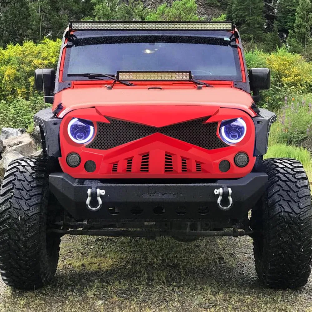 AMJPAA00118 – AMERICAN MOD Grille, With Light Cutouts Red ABS Plastic - view 3